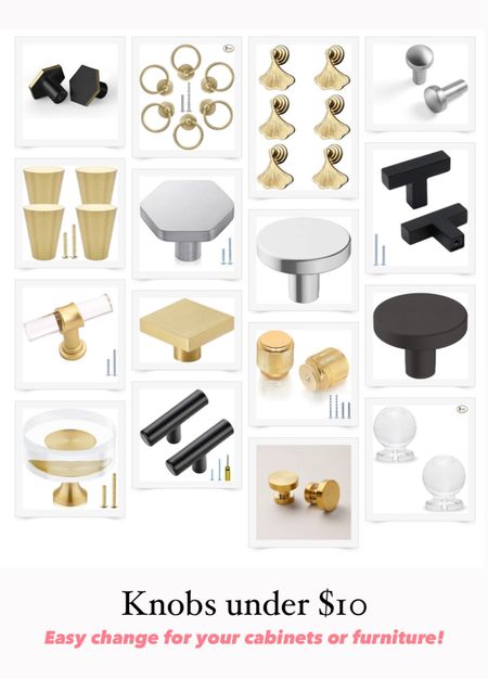 Knobs for cabinets or furniture. All under $10!

#LTKFindsUnder50 #LTKHome #LTKStyleTip