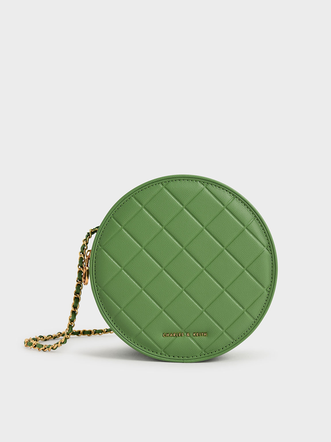 Green Kwan Quilted Circle Bag | CHARLES & KEITH | Charles & Keith US