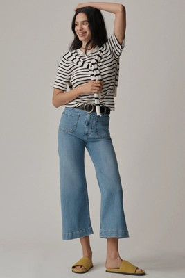 The Colette Crop Wide-Leg Jeans by Maeve | Anthropologie (US)
