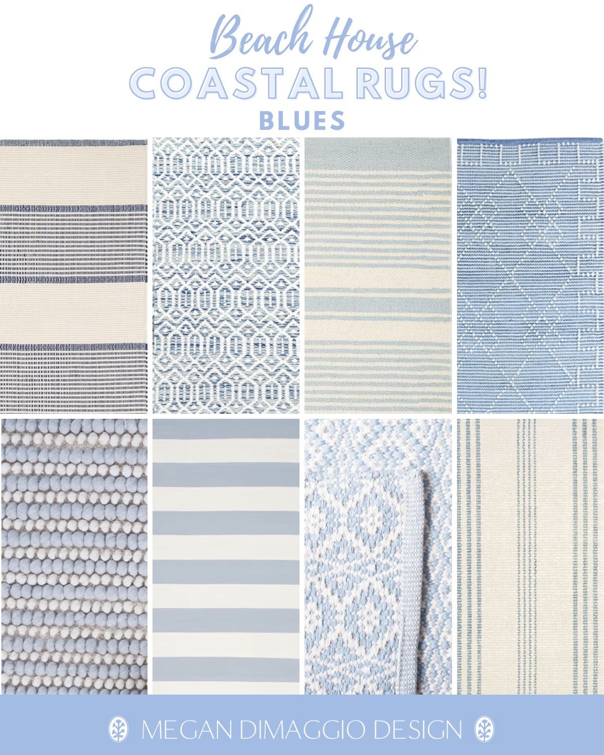 Blue and white rugs for the coastal home!! Love a classic stripe pattern or honeycomb!! 🌊 perfect for a bedroom or family spacee

#LTKSaleAlert #LTKHome