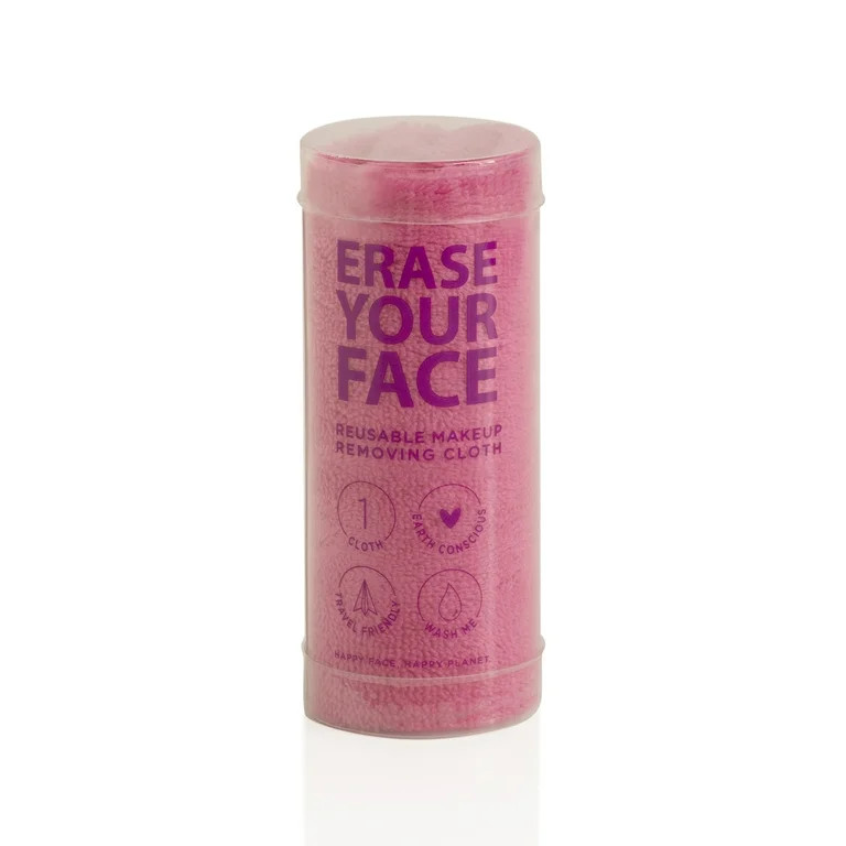 ERASE YOUR FACE Reusable Makeup Removing Cloth, Pink | Walmart (US)