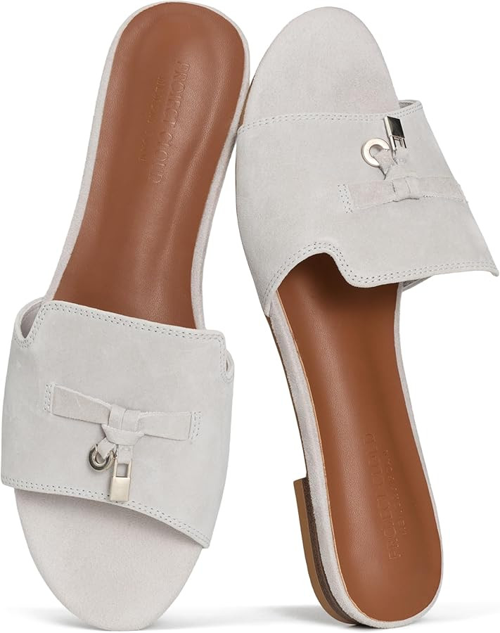 Project Cloud 100% Genuine Leather Sandals Women Dressy - Non-Slip Womens Sandals with Memory Foa... | Amazon (US)
