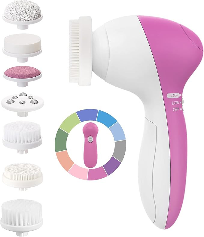 Facial Cleansing Brush Face Scrubber: Electric Exfoliating Spin Cleanser Device Waterproof Deep C... | Amazon (US)