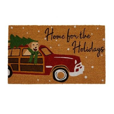 Farmhouse Living Home for the Holidays Coir Doormat - 18" x 30" - Elrene Home Fashions | Target