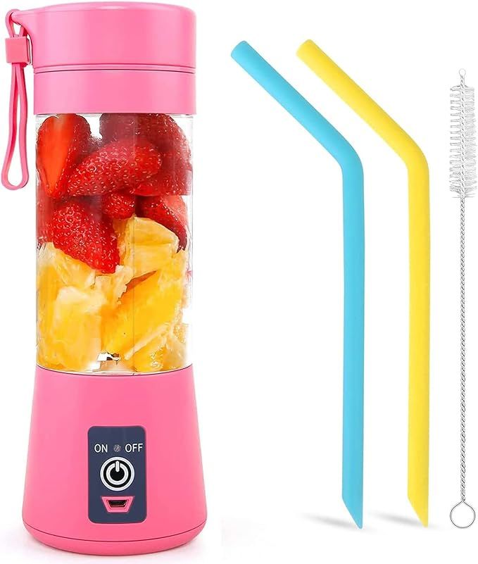 Portable Personal Mini Smoothie Blender: Small Size Kitchen Juicer Cup with USB Rechargeble Singl... | Amazon (US)