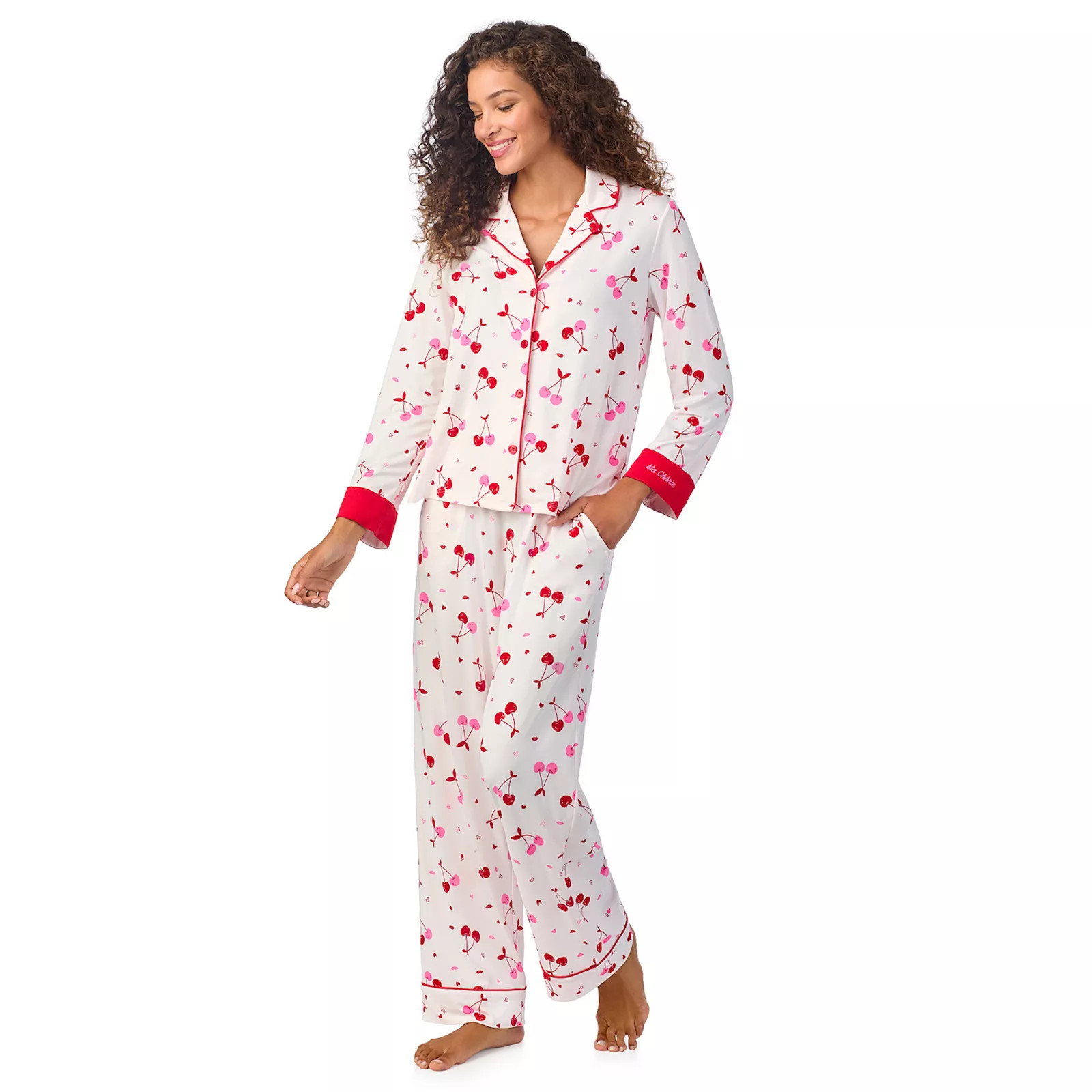 Women's Beauty Sleep Social Long Sleeve Pajama Shirt & Pajama Pants Sleep Set | Kohl's