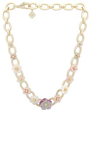 Delilah Statement Necklace in Gold Pastel Mix | Revolve Clothing (Global)