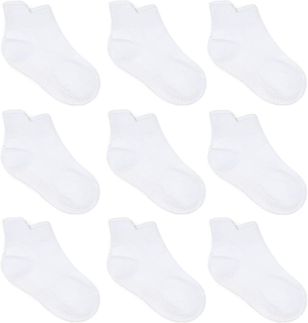 Baby Non Slip Grip Ankle Socks with Non Skid Soles for Infants Toddlers Kids Boys Girls | Amazon (US)