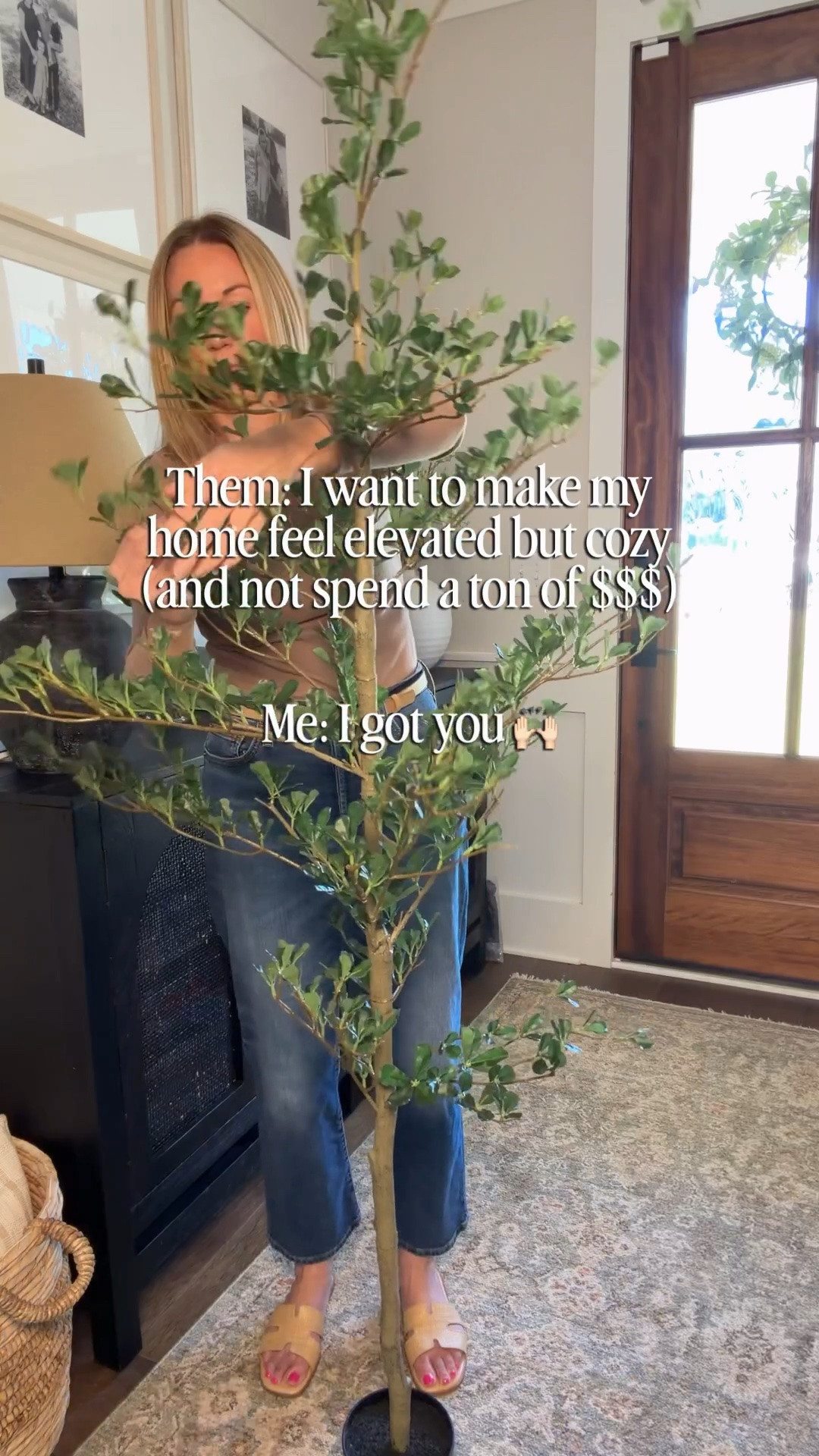 ✨One of my favorite ways to elevate any corner, hallway or room! 

I found this gorgeous faux olive tree and large concrete planter from Amazon! Filled it with packaging and set it on a box so that the tree is taller for this hallway (a must for tall ceilings). 

It instantly elevated and made this stairwell landing cozy! 

#amazonhomefinds #founditonamazon #cozycorner #fauxolivetree

#LTKmomlife #LTKHome