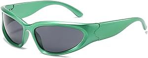 BAWUYI Fashion Y2K Wrap Around Sunglasses for Men Women 2000s Accessories Cool Cyber Glasses Spor... | Amazon (US)
