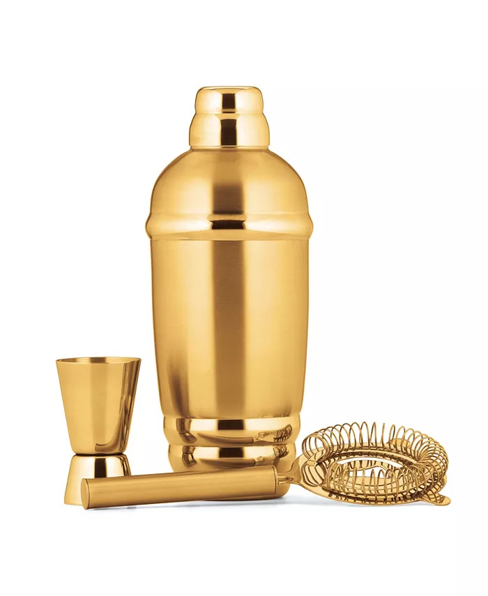 Tuscany Classics Gold-Tone Cocktail Shaker Set | Macys (US)