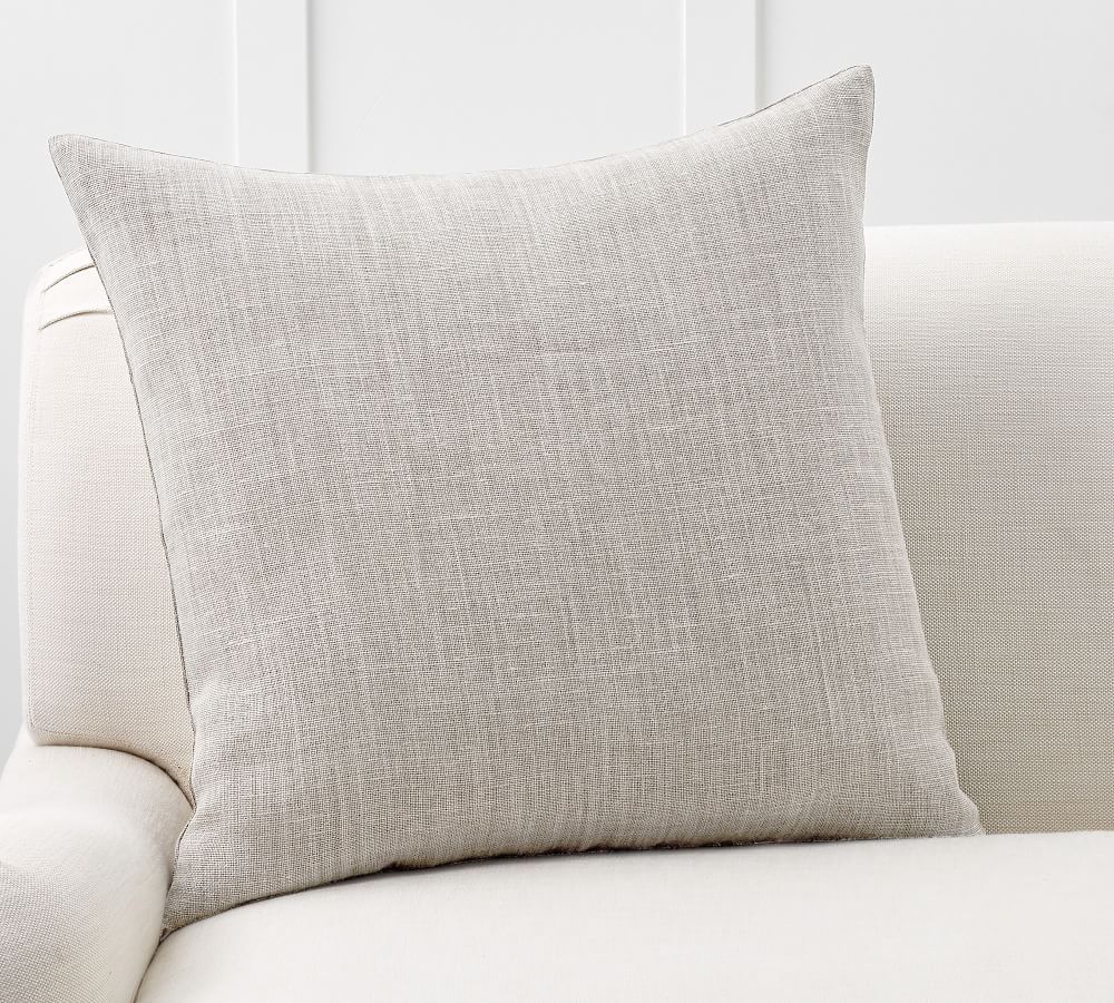 Belgian Linen Pillow Cover Made with Libeco™ Linen, 24", Bronze | Pottery Barn (US)
