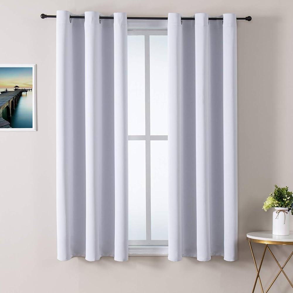 ChrisDowa Grommet Room Darkening Curtains for Bedroom and Living Room - 2 Panels Set Thermal Insu... | Amazon (US)