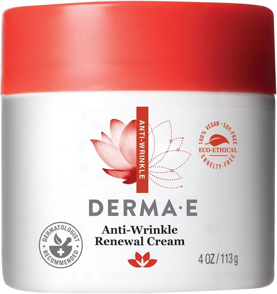 Derma E Anti-Wrinkle Renewal Skin Cream – Vitamin A Wrinkle Treatment Cream – Vegan Anti-Agin... | Amazon (US)
