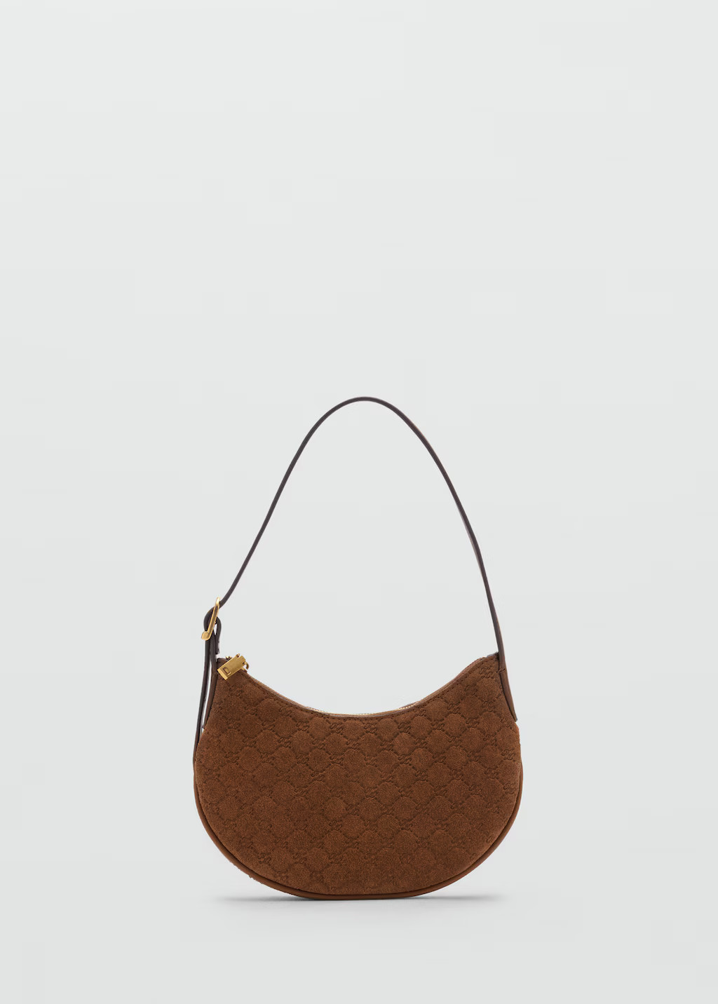 Suede shoulder bag with logo print - Women | MANGO United Kingdom | MANGO (UK)