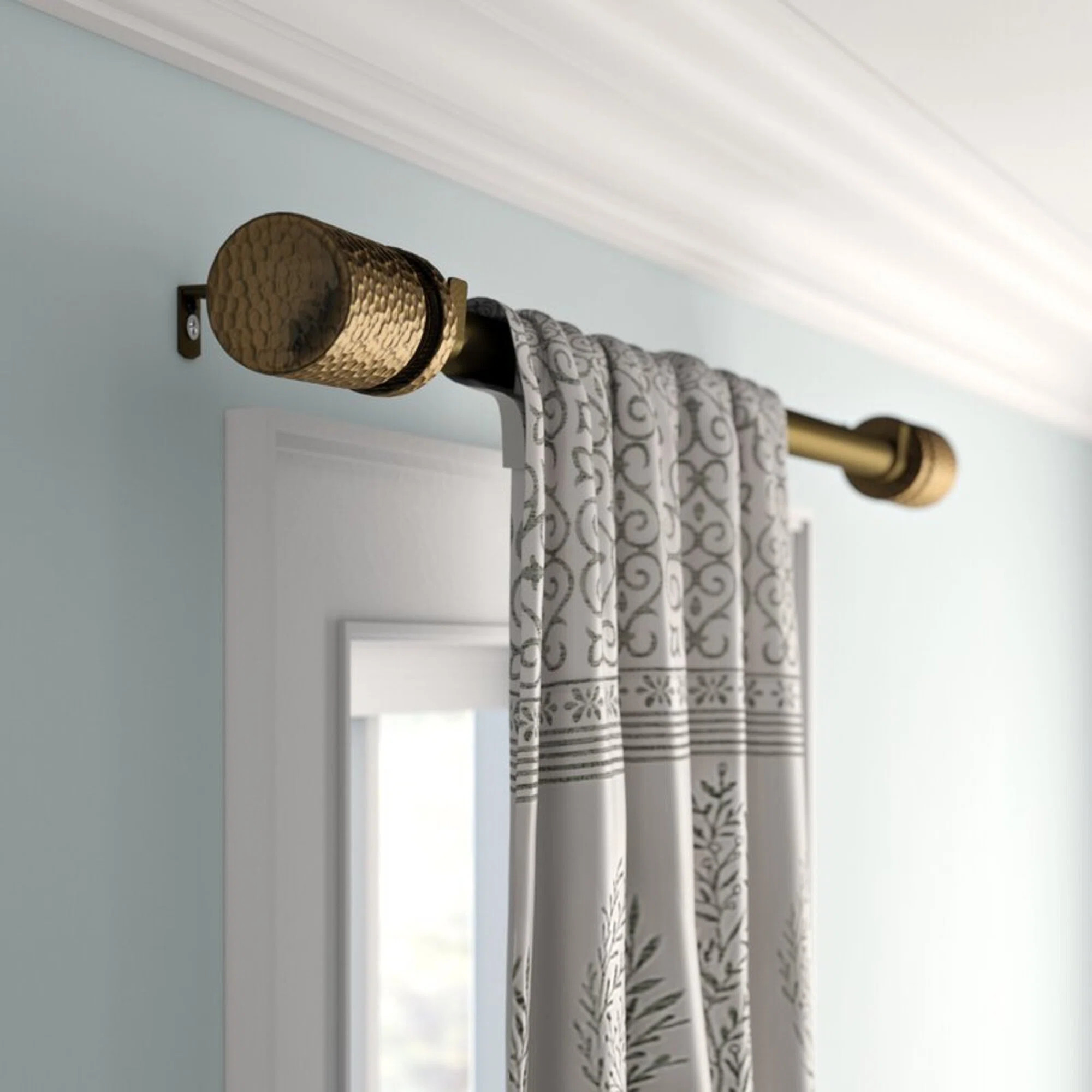 Peterson Zinc Adjustable Single Curtain Rod | Wayfair North America