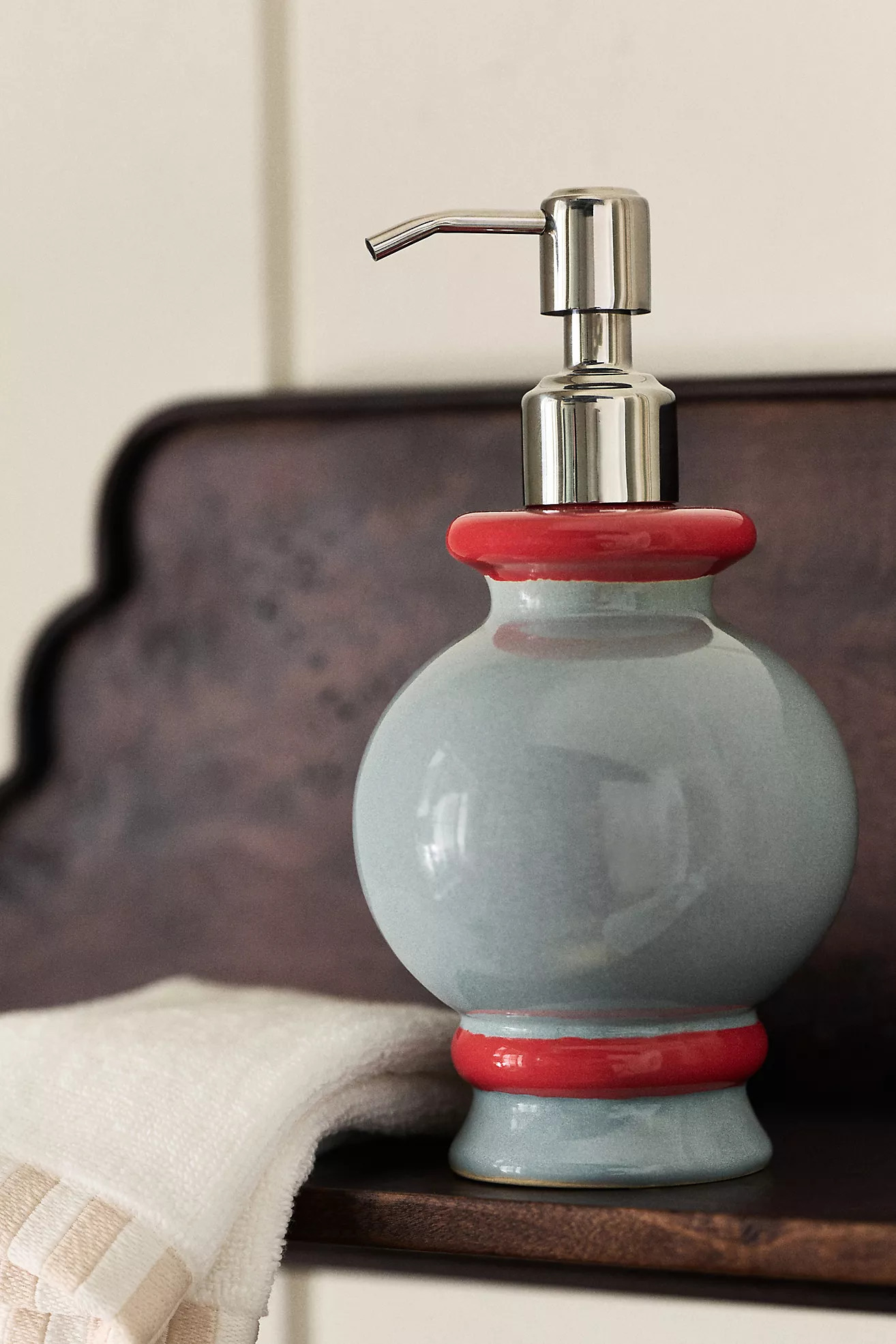 Damson Madder Ceramic Irregular Soap Dispenser | Anthropologie (US)