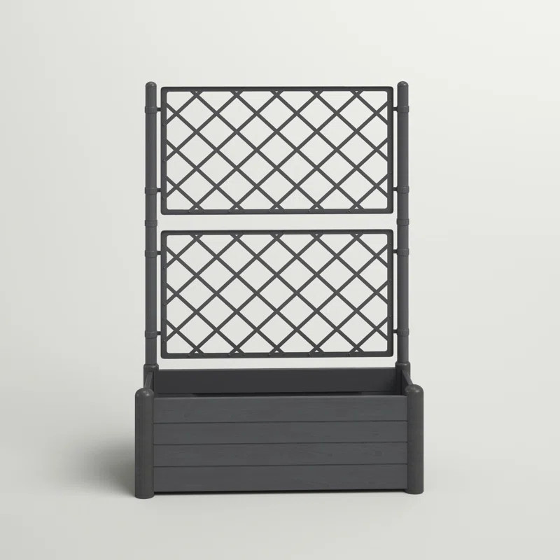 Savannah Plastic Elevated Planter with Trellis | Wayfair Professional