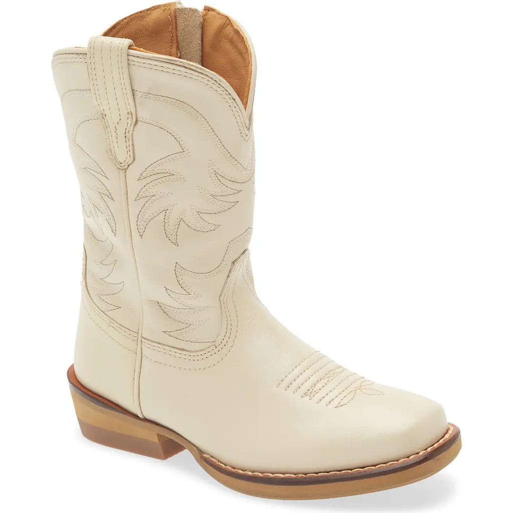 Tecovas Kids' The Annie Western Boot in Bone at Nordstrom, Size 6 B | Nordstrom