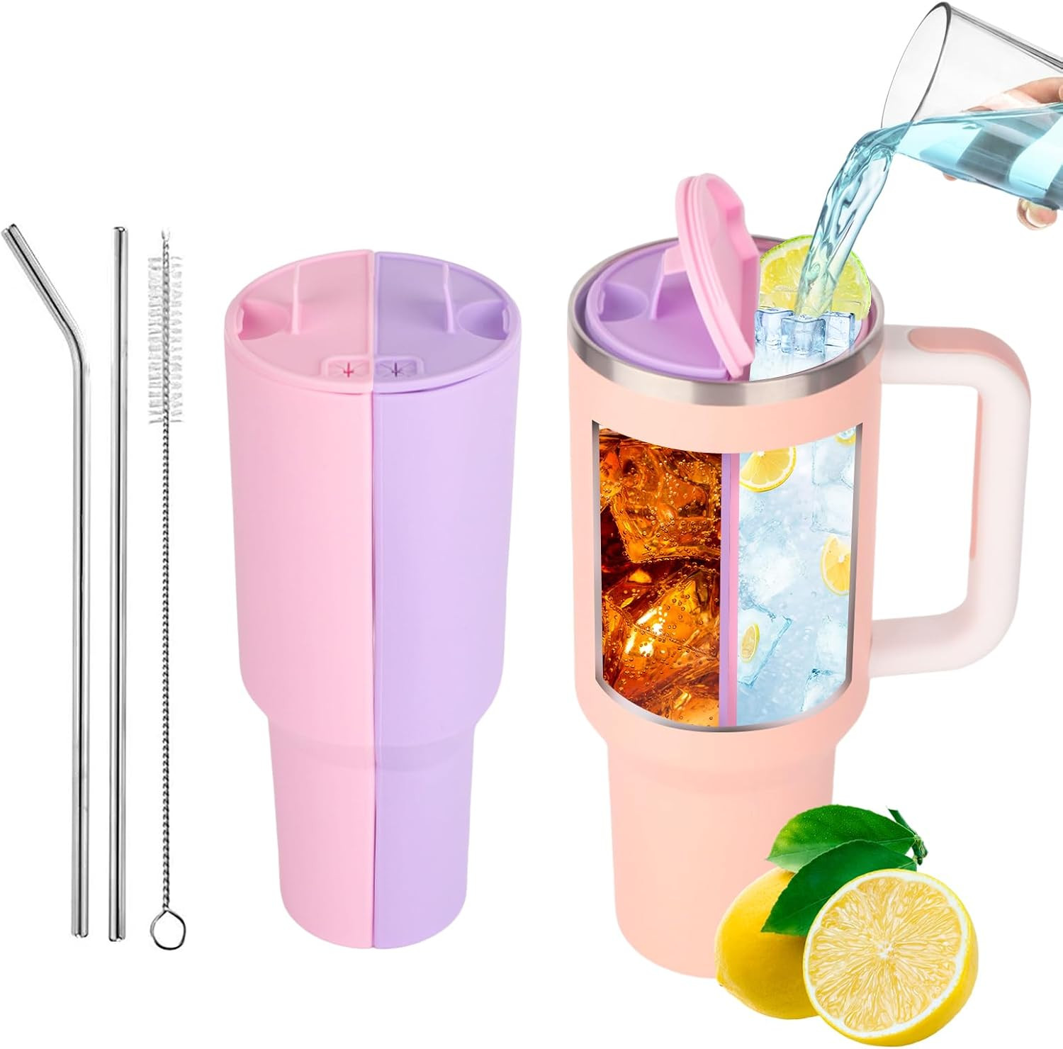 Stanley Cup Divider 2-in-1 Drink Separator Silicone Liner | Amazon (US)