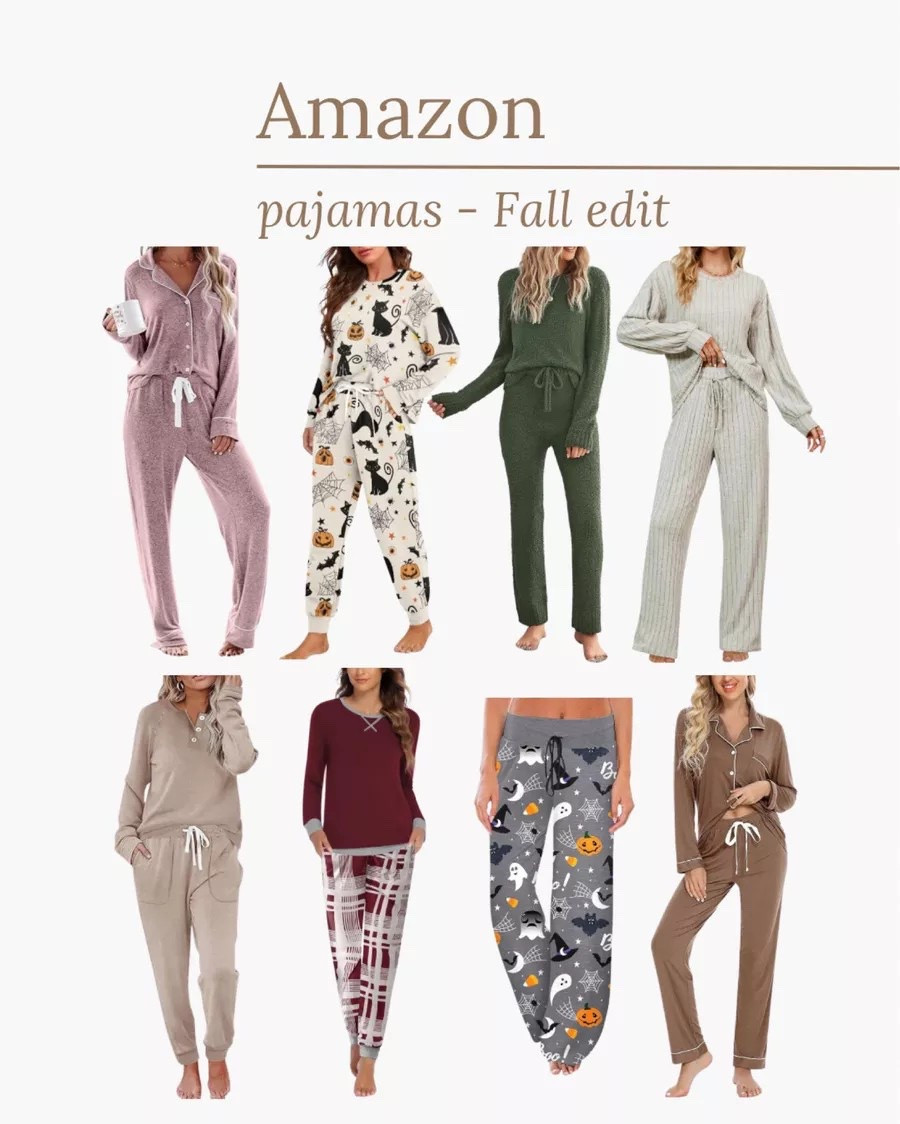 Amazon Fall pajamas #amazonfashion #fallfashion #pajamas #cozystyle #amazonfashionfinds #loungewear

 

 #LTKHalloween #LTKSeasonal #LTKStyleTip