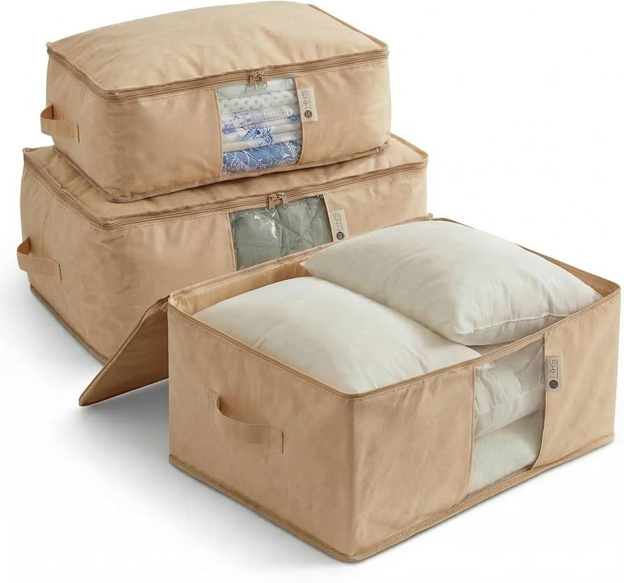 Cedar Storage Bag Organizer for Bedding Set - Protects from Moths, Moisture, Dirt & Dust - Set of... | Amazon (US)
