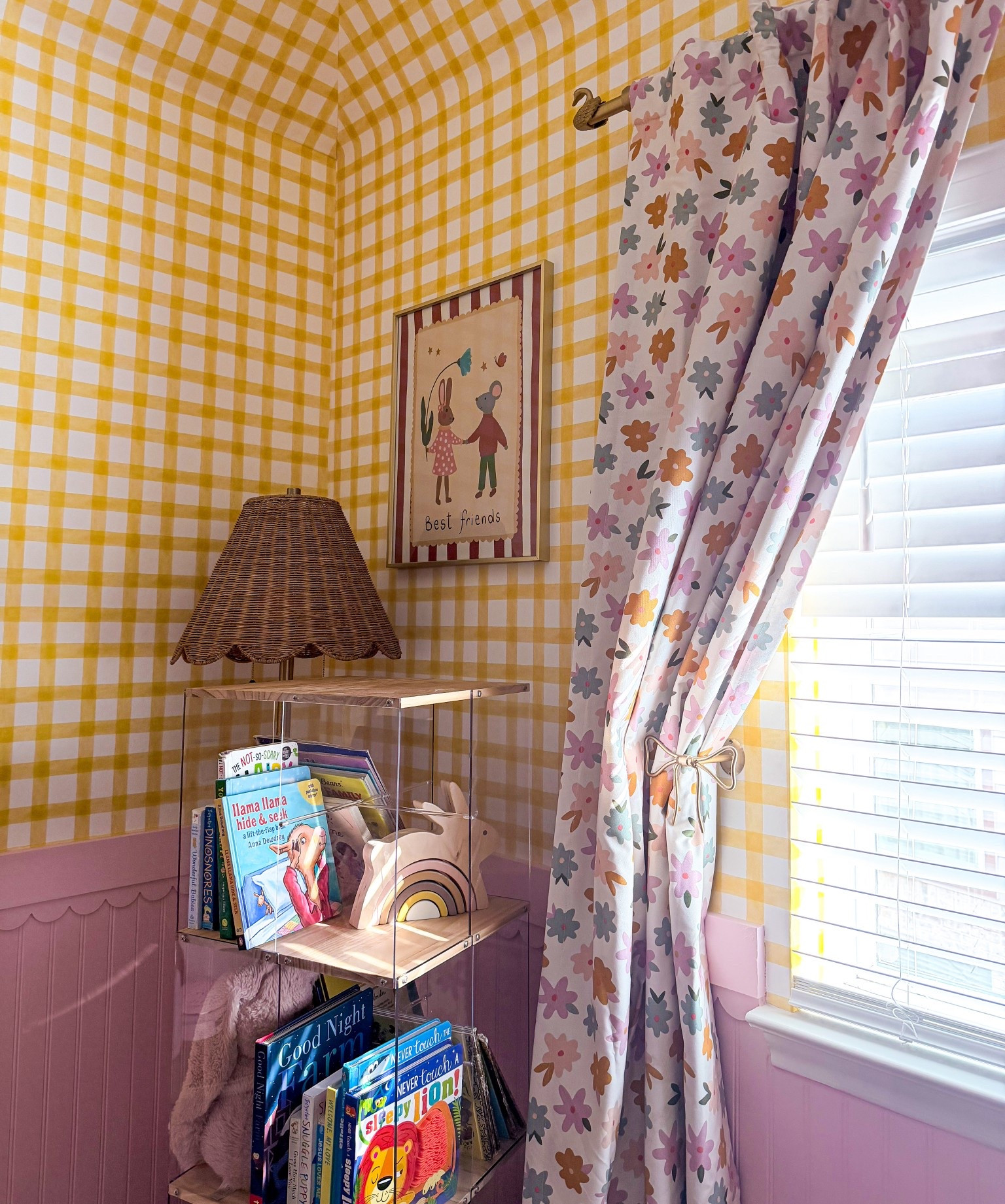TODDLER ROOM: added these floral black out curtains and they’ve been the perfect touch! Love the Amazon finds of the swan curtain rod + bow curtain hooks too! Lamp is home goods and picture is from @wallify!

#LTKFindsUnder50 #LTKKids #LTKHome