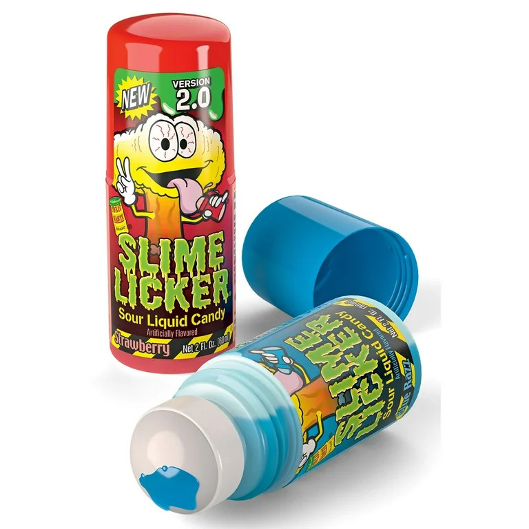 Toxic Waste Slime Licker 2.0 Blue Razz & Strawberry, Sour Candy, 2 fl. oz. Bottle | Walmart (US)