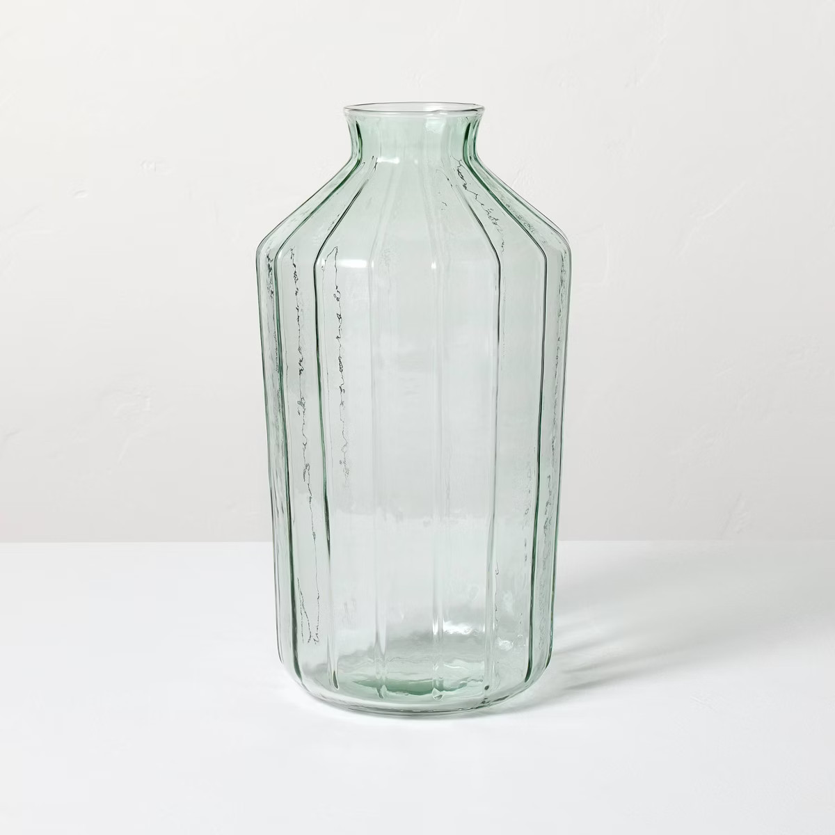 Ribbed Glass Decorative Flower Vase - Hearth & Hand™ with Magnolia | Target