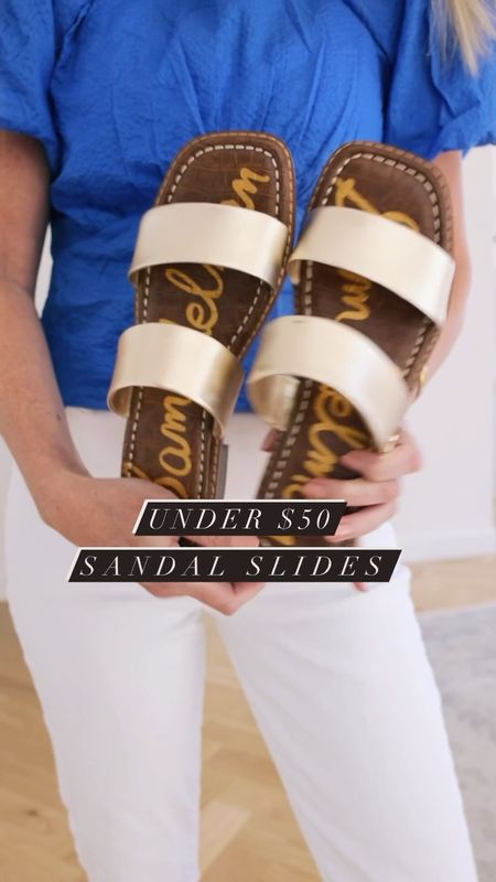 These gorgeous sandal slides are on sale and under $50!!!  💫🌟

I bought these gold slide-on sandals last year, and they have been heavy-hitters for me since. The straps are really comfortable, and I love the metallic gold color. Metallics are very on-trend right now and I think they add a really luxe element to your outfits. But, if gold isn’t your color, they’re also available in EIGHT other colors!

Are you a fan of the metallic trend? Be sure to vote below!  

~Erin xo 

#LTKsalealert #LTKfindsunder50 #LTKSeasonal