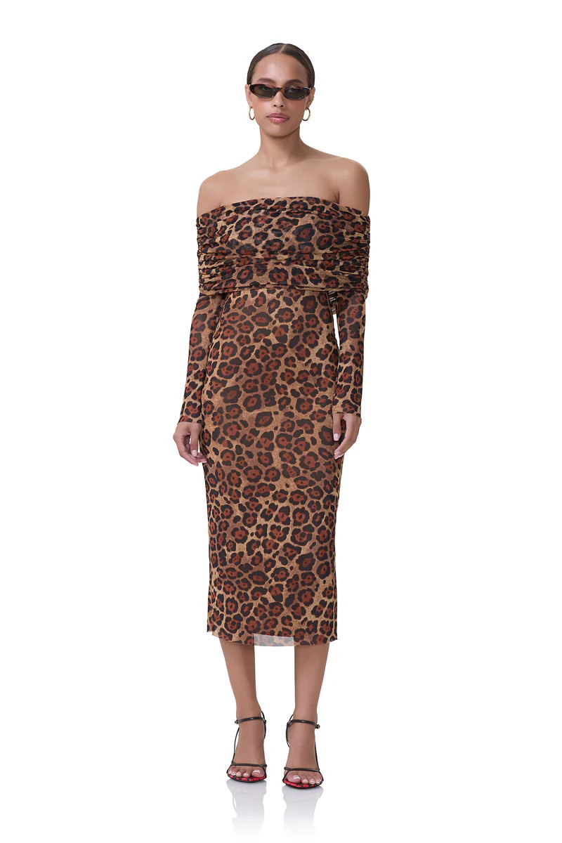 Cornelia Midi Dress - Cocoa Leopard | ShopAFRM