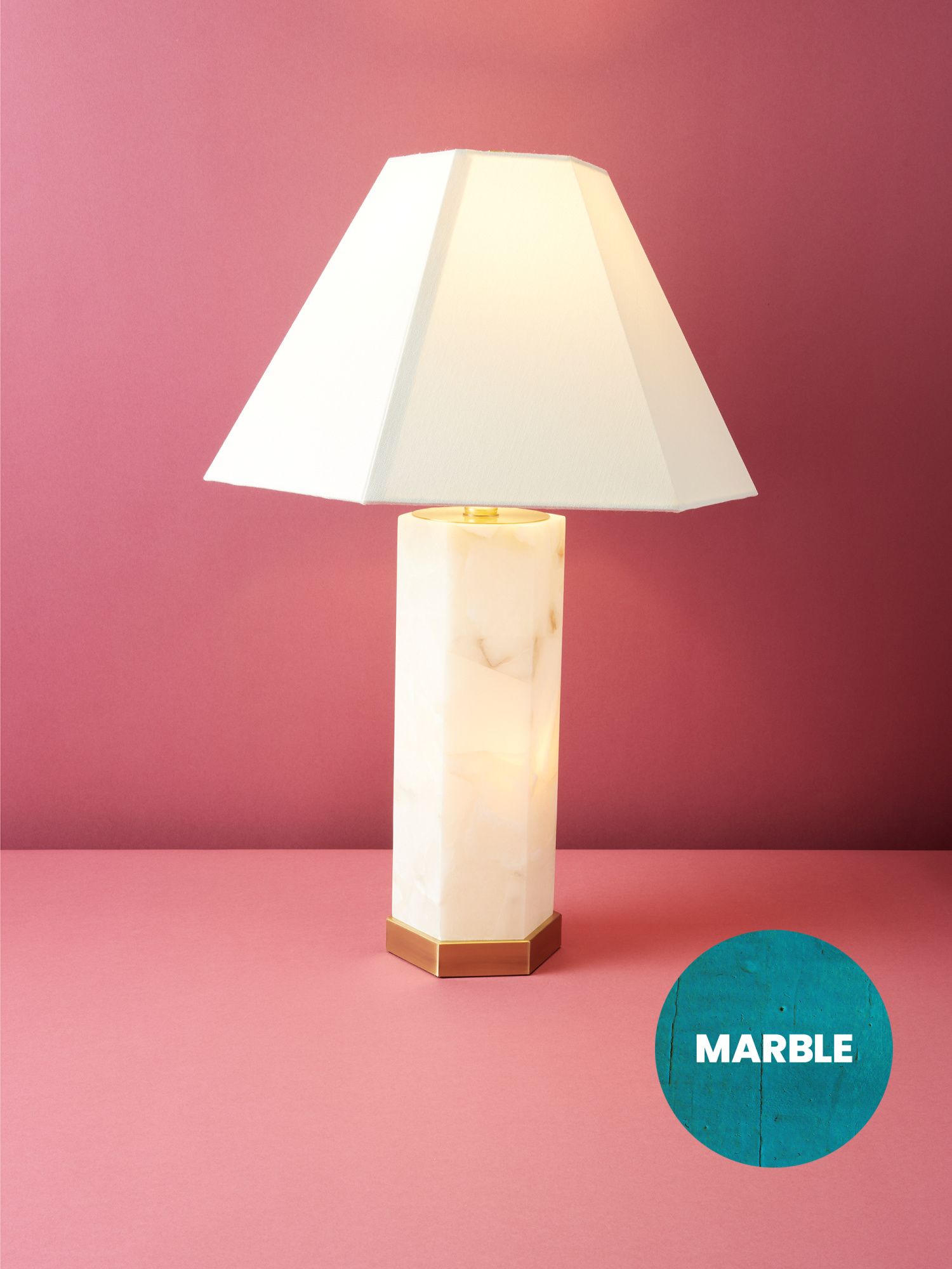 27in Marble And Metal Table Lamp | HomeGoods