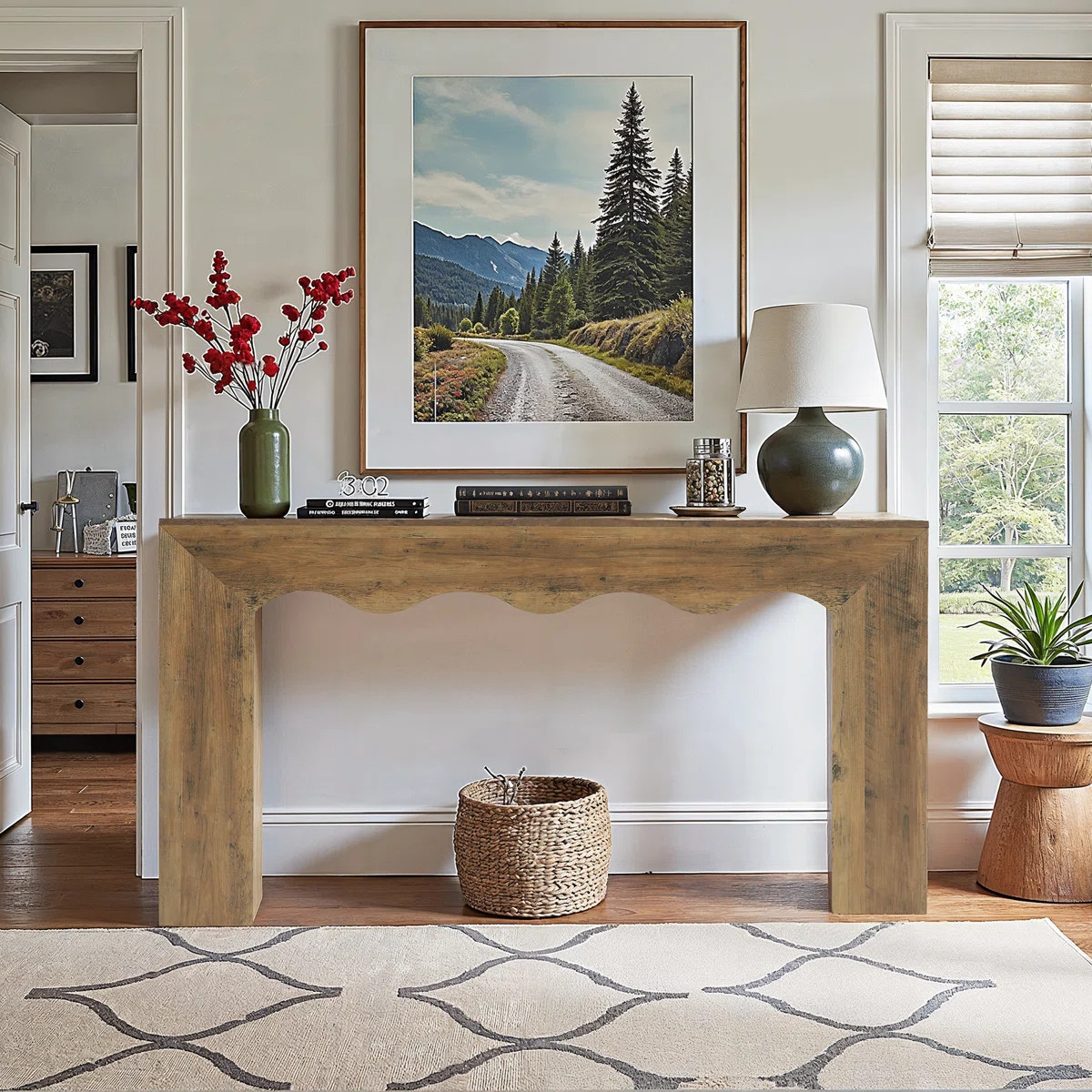 63" Long  Farmhouse Console Table | Wayfair North America