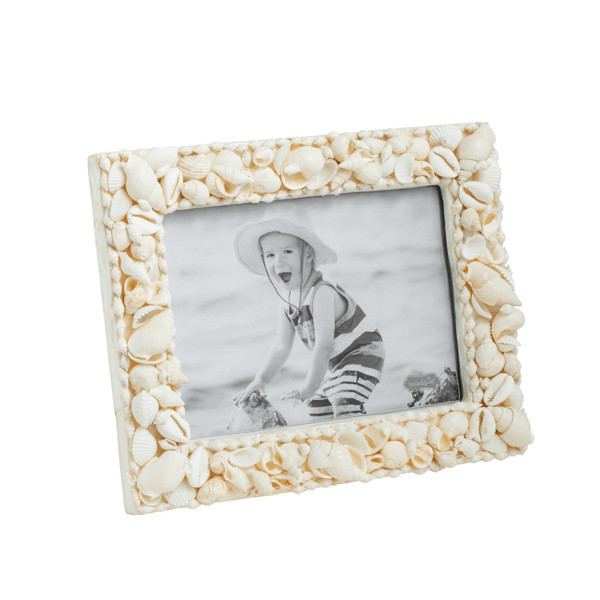 Mud Pie Large Shell Frame in White | Shells | Mud Pie
