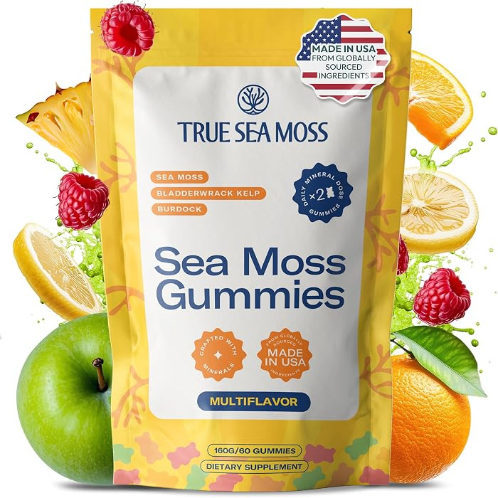 TrueSeaMoss Sea Moss Gummies with Bladderwrack & Burdock Root \u2013 Vegan Formula for Adults & K... | Amazon (US)