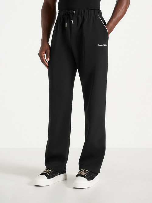 Manière De Voir Signature Piped Track Pants in Black at Nordstrom, Size Xx-Large | Nordstrom