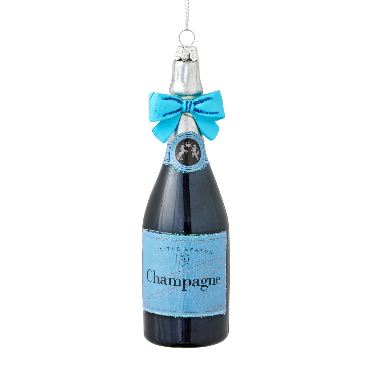 Champagne Dreams Ornament in Blue | Caitlin Wilson Design