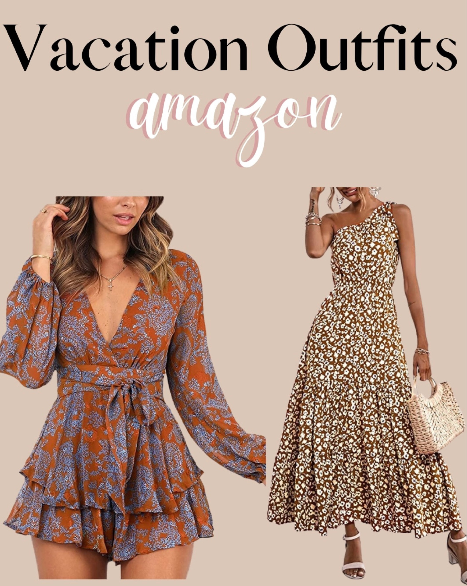 Vacation outfits from Amazon! 

Amazon, amazon prime. Vacation outfit. Tropical. Cruise. Vacation outfit ideas. Beach. Sandals. Spring, resort. Resort outfit. Resort wear. Travel outfit. Amazon finds. Amazon fashion. Amazon shoes. Amazon style. Amazon outfits. Romper. Dress. Spring dress. Vacation dress. Cabo. New Mexico. Purse. Bag, beach bag. Rattan, wicker. Two piece set. Matching set. Summer dresses. Romper. 

#LTKtravel #LTKstyletip #LTKSeasonal