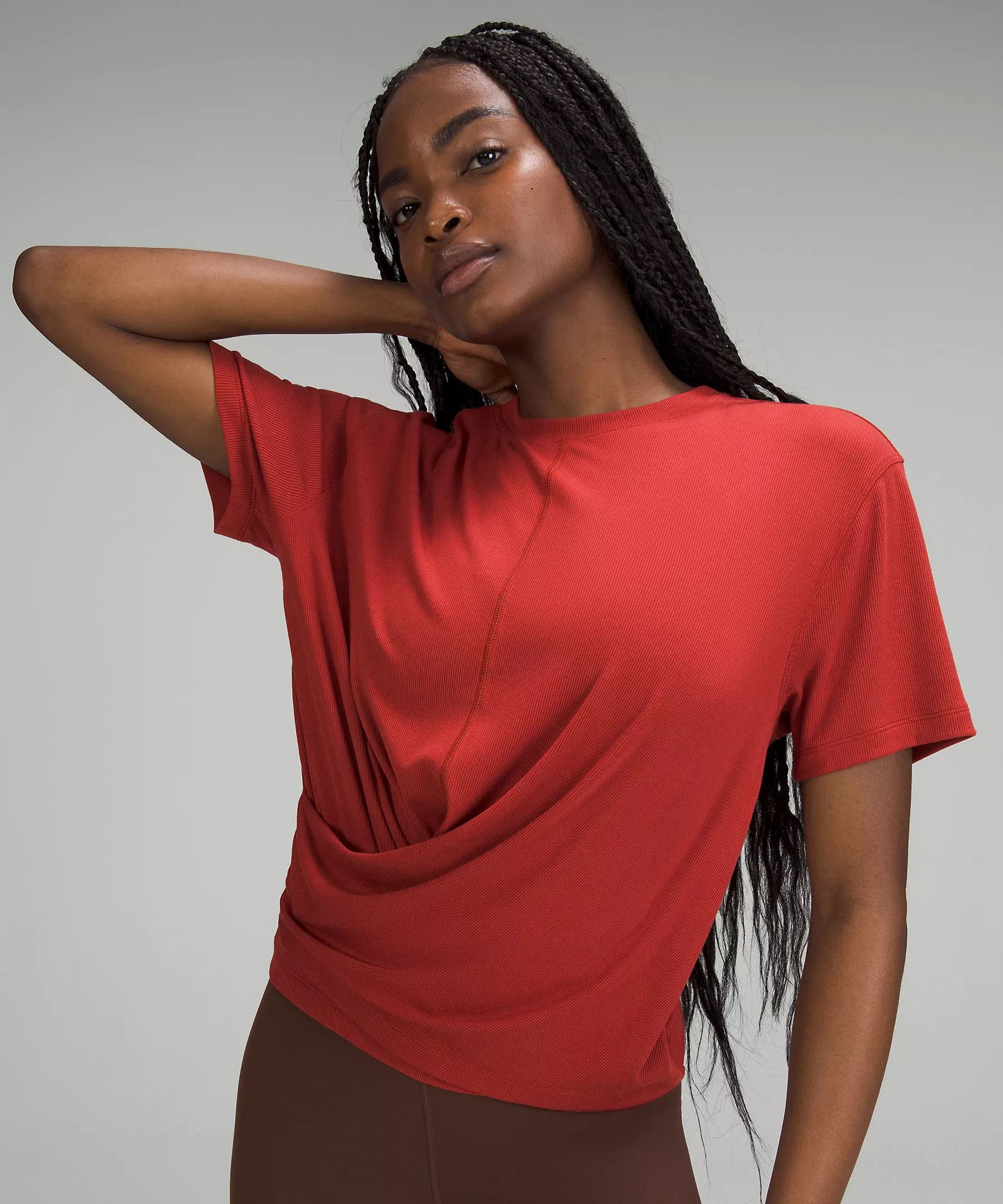 Ribbed Modal-Silk Blend Reversible T-Shirt | Women's Short Sleeve Shirts & Tee's | lululemon | Lululemon (US)