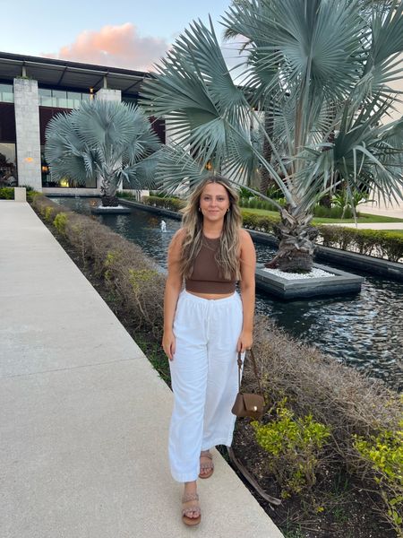 Resort wear. Vacation outfits. Linen pants. Target shoes. Date night outfit.

#LTKfindsunder100 #LTKfindsunder50 #LTKmidsize