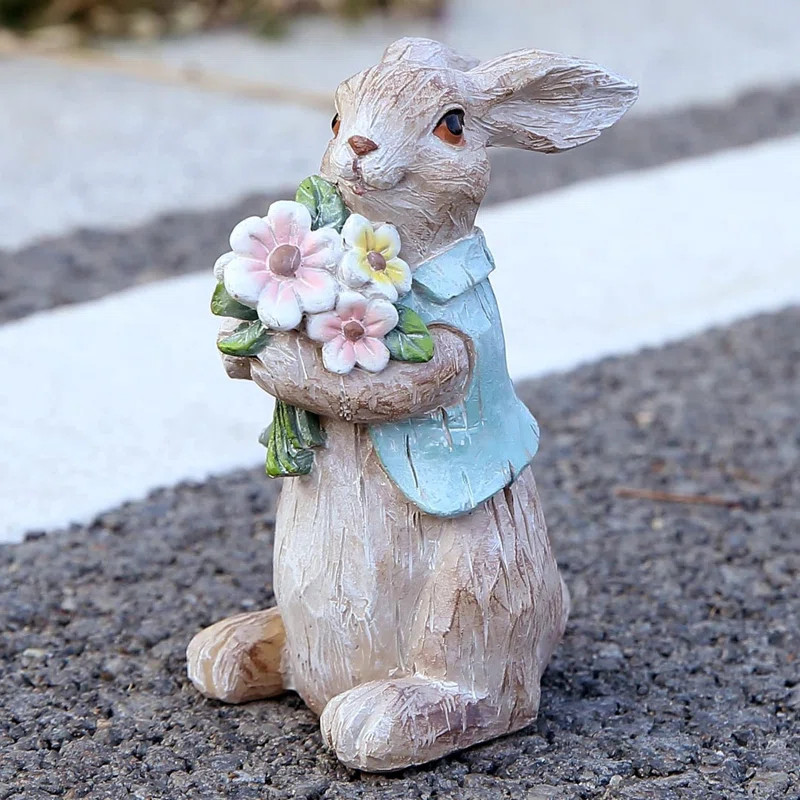 Bunny Decorations Spring Home Decor Bunny Figurines(Spring Gray Rabbit) | Wayfair North America