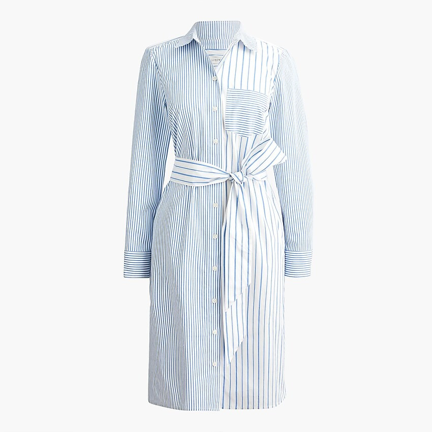Striped belted shirtdress | J.Crew Factory