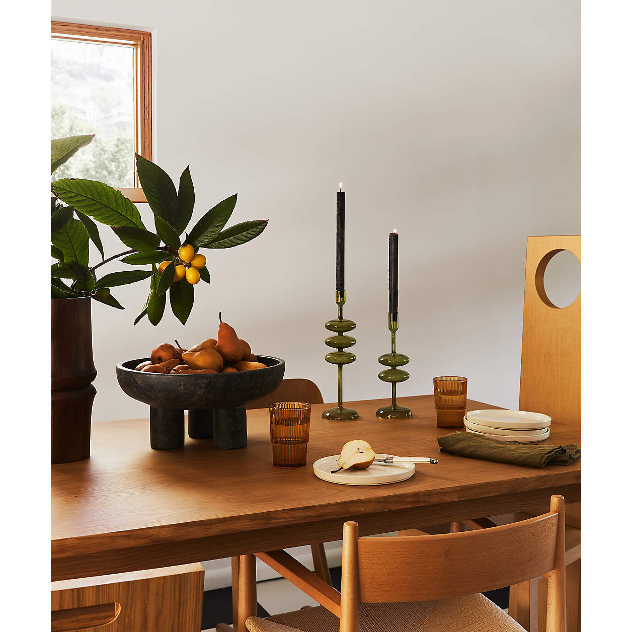 Black Tri-Footed Ceramic Centerpiece Bowl 16" + Reviews | Crate & Barrel | Crate & Barrel