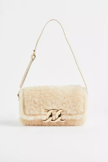 Chanel VIP Gift Teddy Fur Faux Fur Logo Flap Bag
