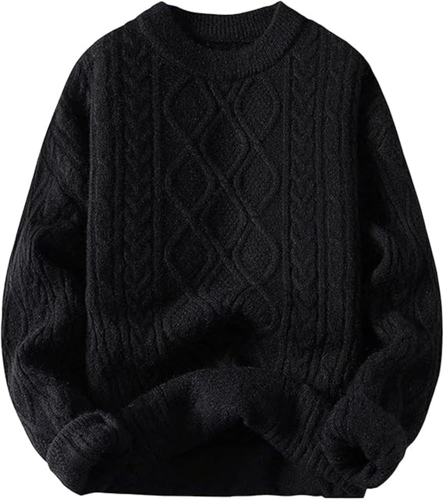 Vamtac Oversized Cable Knit Sweater Solid Long Sleeve Knitted Casual Vintage Pullover Sweaters Un... | Amazon (US)