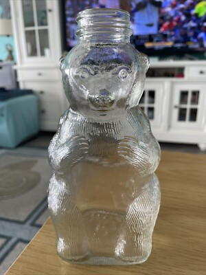 VINTAGE SNOW CREST BEVERAGE BEAR BANK CLEAR GLASS BOTTLE SALEM MASS | eBay US
