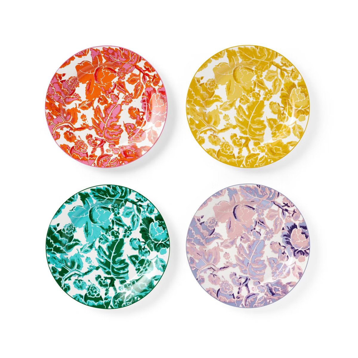 Floral Toile 4pc Salad Plate Set - DVF for Target | Target