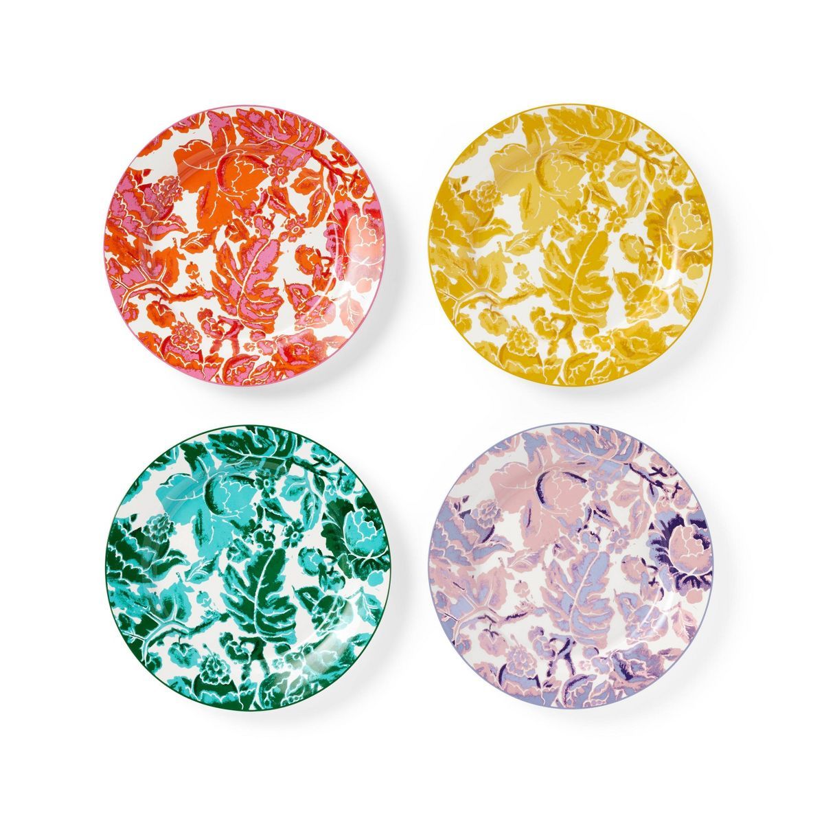 Floral Toile 4pc Salad Plate Set - DVF for Target | Target