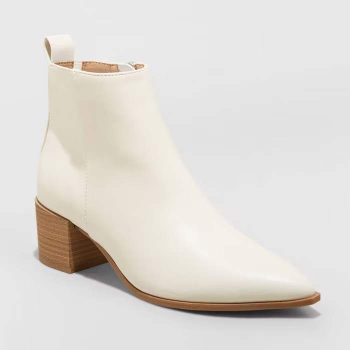 Women's Kennedy Ankle Boots - Universal Thread™ Bone 8 | Target
