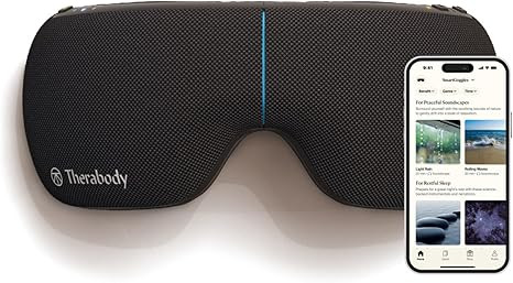 Therabody SmartGoggles (2nd Generation) Heated Eye Mask & Eye Massager - Blackout Sleep Mask & Te... | Amazon (US)